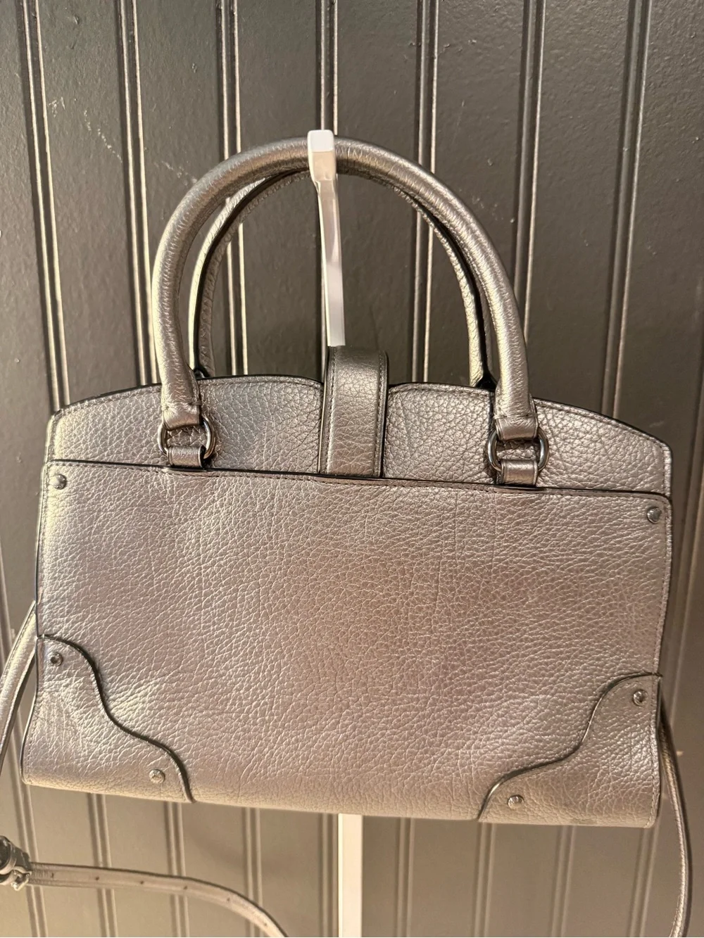 Coach satchel metallic